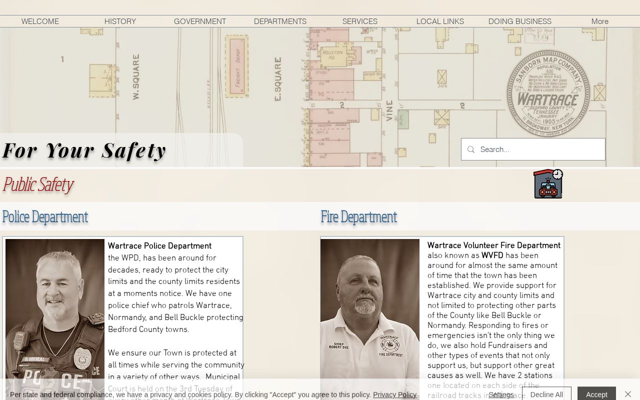 Bedford County Wartrace public-safety record source